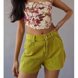 UO Urban Outfitters BDG High Rise Corduroy Carpenter Cut Off Shorts 28